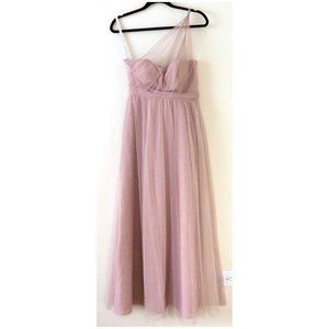 Alfred Angelo Pink Mauve Tulle Mesh Dress sz 4